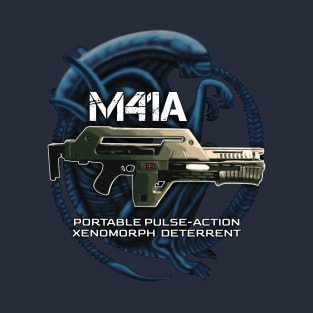 M41A Pulse Rifle: Portable Pulse-Action Xenomorph Deterrent T-Shirt