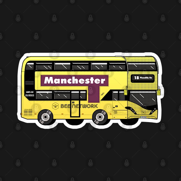 Manchester Transport for Greater Manchester (TfGM) Bee Network yellow bus by jimmy-digital