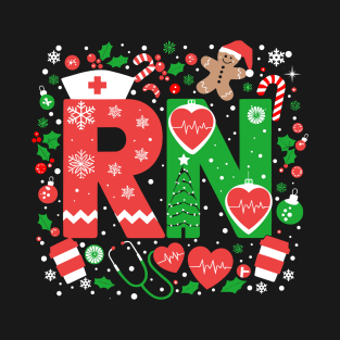 Funny Xmas Santa Registered Nurse Christmas RN Nurse T-Shirt