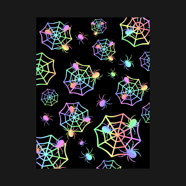 HAPPY Halloween Pastel Spider Web by SartorisArt1