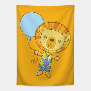 Lion holding a Balloon Tapestry