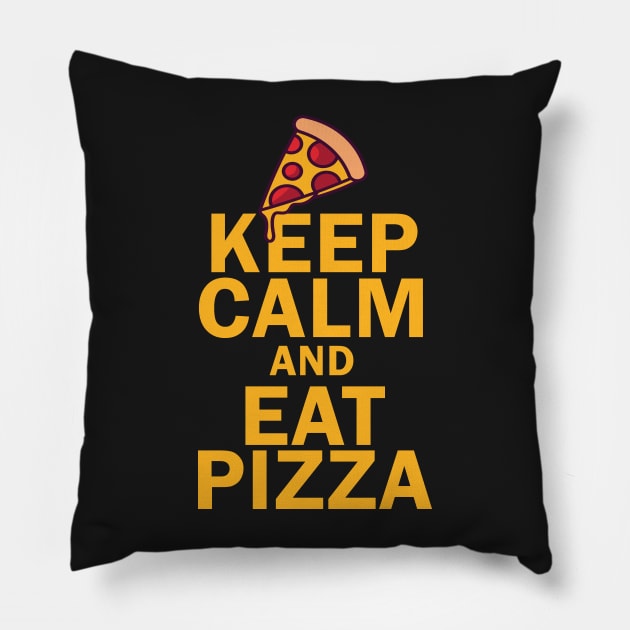 Keep Calm And Eat Pizza Pillow by bougieFire