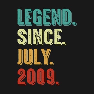 Legend Since July 2009 Birthday Gift T-Shirt