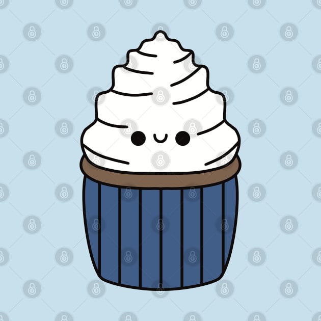 Cute Vanilla Cupcake - Kawaii Cupcake by KawaiiByDice