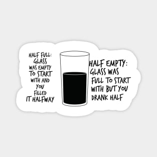 Half Full vs Half Empty Solved Magnet