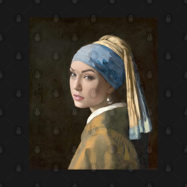 Sasha Grey as the girl with pearl earring by obstinator