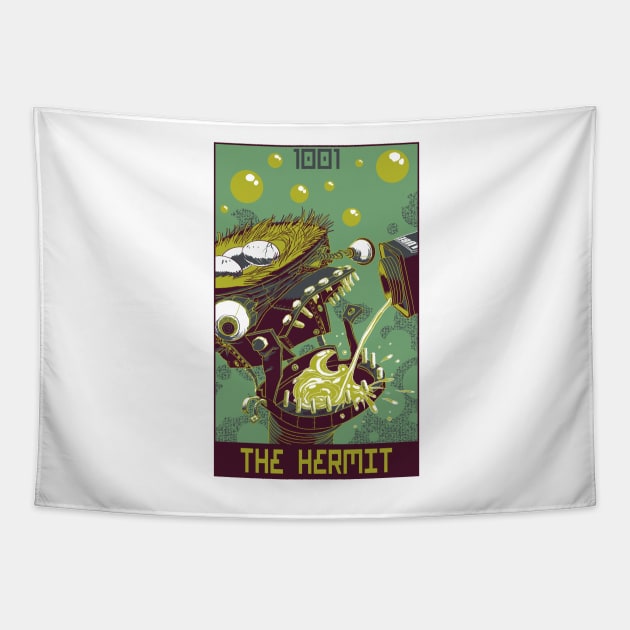 Robo Tarot The Hermit Hermit Tapestry TeePublic