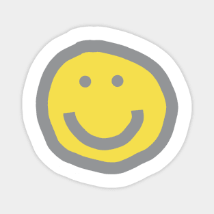 Illuminating Yellow Round Happy Face with Smile Magnet