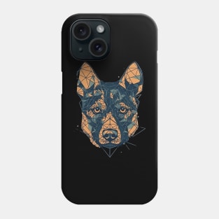 Geometric dog Phone Case