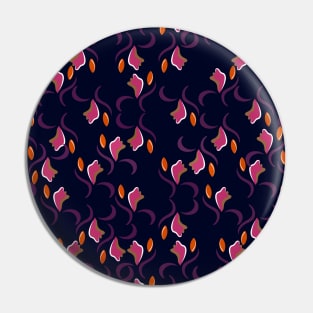 Colorful floral pattern ornament for textiles Pin