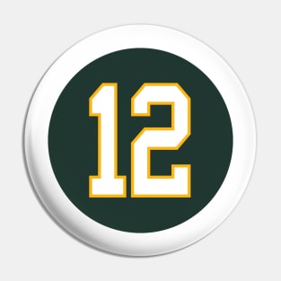 Aaron Rodgers Green Bay Packers Number 12 Jersey Inspired Pin