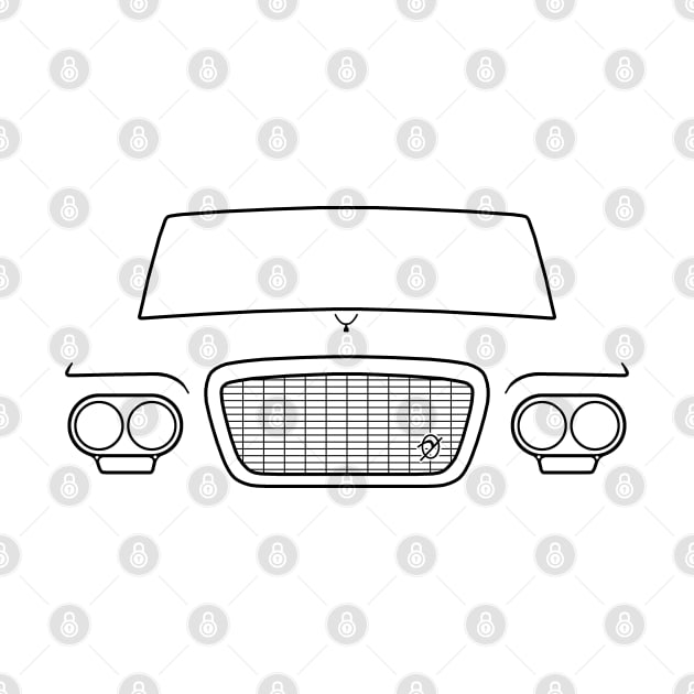 Studebaker Lark 1960s classic car black outline graphic by soitwouldseem