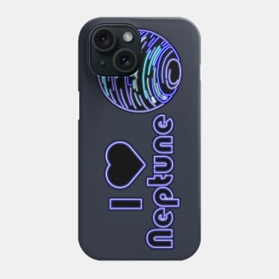 Electric Solar System I Heart Neptune Phone Case