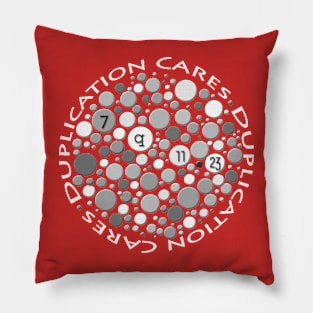 Duplication Cares Grayscale - Transparent Pillow