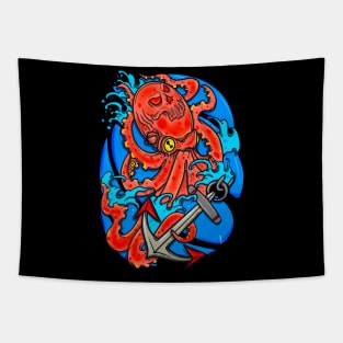 Skull octopus Tapestry