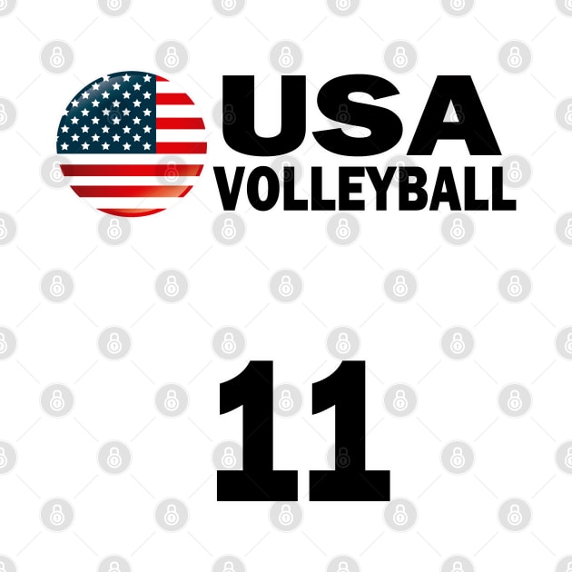 USA Volleyball #11 T-shirt Design by werdanepo