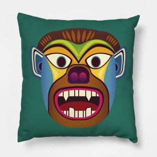 Gorilla ethnic mask Pillow