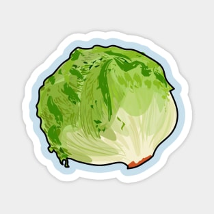 Lettuce cartoon illustration Magnet