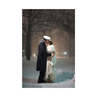 winter wedding kiss T-Shirt