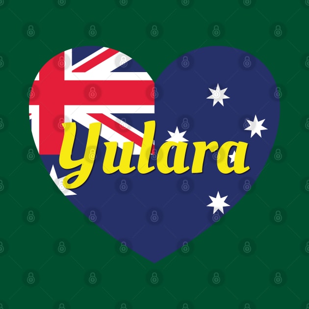 Yulara NT Australia Australian Flag Heart by DPattonPD