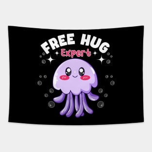 Free hugs expert jellyfish Tapestry