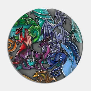 A Menagerie Of Dragons Pin