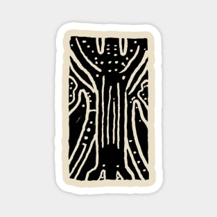 Insect Minimal Pattern - Alien Woodcut Magnet