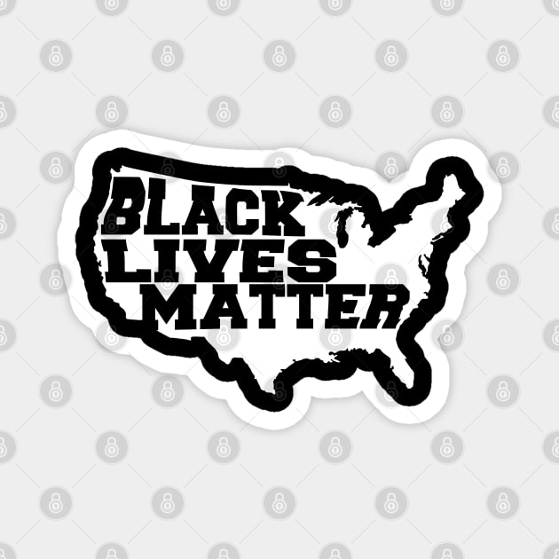 Black Lives Matter, Civil Rights, USA, United States Magnet by UrbanLifeApparel