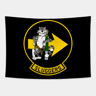 F-14 Tomcat - Sluggers - Yellow Bordered - Clean Style Tapestry