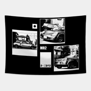 TOYOTA MR2 MK3 Black 'N White Archive (Black Version) Tapestry