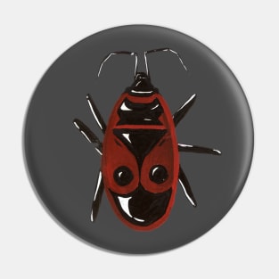 Eye shaped red bug, transparent background Pin