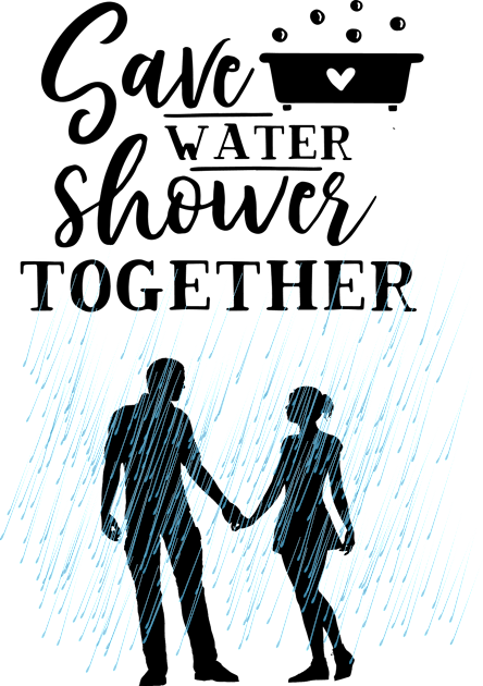 Save water and shower together Kids T-Shirt by Imutobi