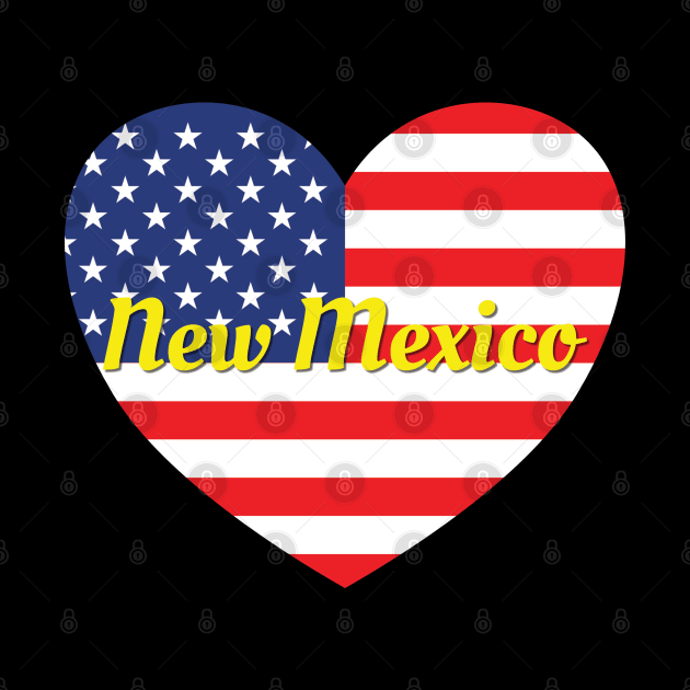 New Mexico American Flag Heart by DPattonPD