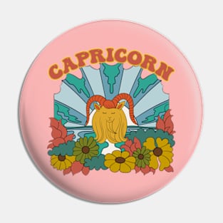 Capricorn Zodiac Pin