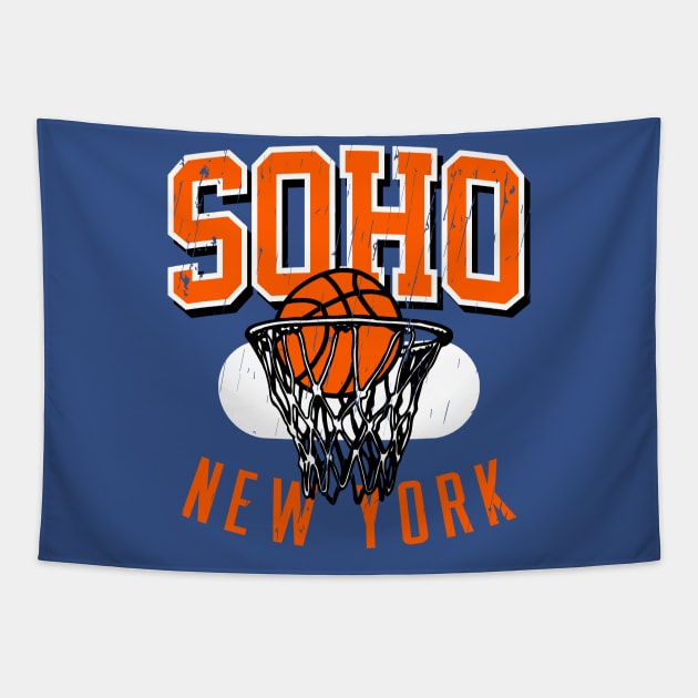 Soho New York Vintage Jersey Tapestry by funandgames