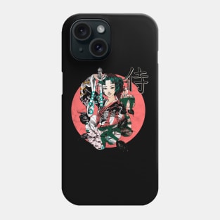 Girl Warrior Samurai Streetwear Vaporwave Kanji Character Japanese Aesthetic 610 Phone Case