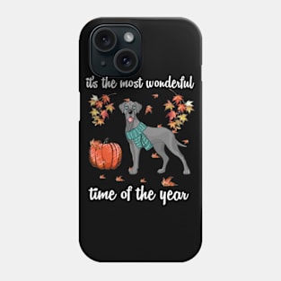 Great Dane Dog Autumn Fall Most Wonderful Time Maple Gift Phone Case