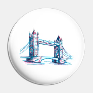 Tower Bridge London Illustration Pin