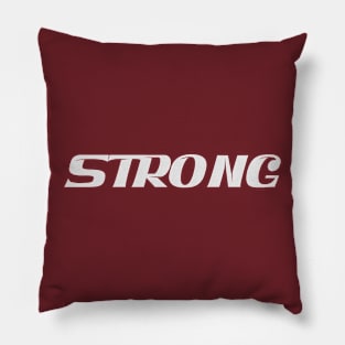 Strong lettering typography Pillow