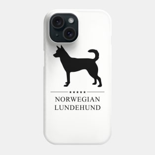 Norwegian Lundehund Black Silhouette Phone Case