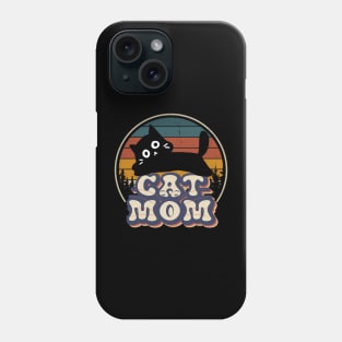 Cat Mom  Retro Funny Cat Mom Mothers Day Phone Case