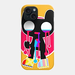 Black Drip Cat Doodle WOZZ Phone Case