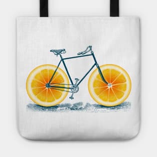 Vintage Orange Old Bike with Retro Cycle Frame Tote