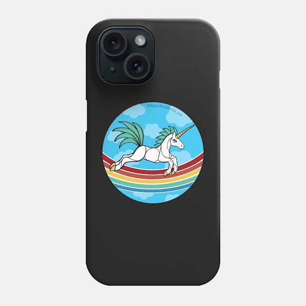 Rainbow Unicorn v7 — Dancing Uniquorn Illustration series Phone Case by mellierosetest