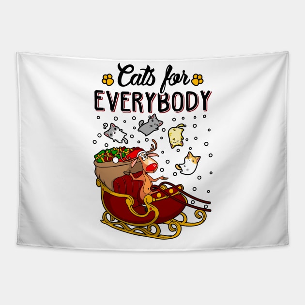 Cats Ugly Christmas Sweater. Cats For Everybody Matching Sweatshirts. Tapestry by KsuAnn