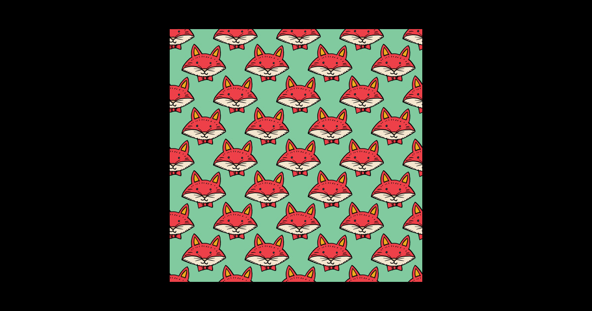 A Foxy Pattern! - Fox - Sticker | TeePublic