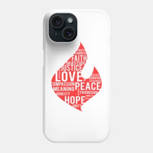 Fire flame and virtues Phone Case
