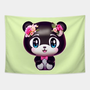 Cute kawaii panda bear Tapestry