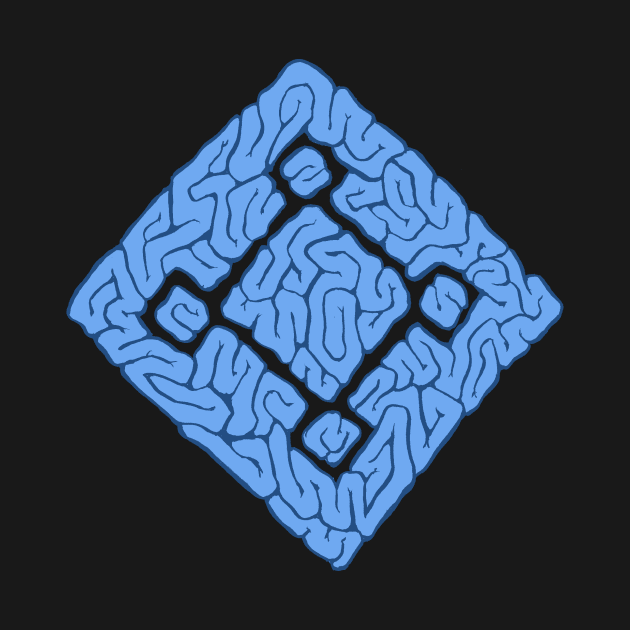 square brain blue by EvanBright