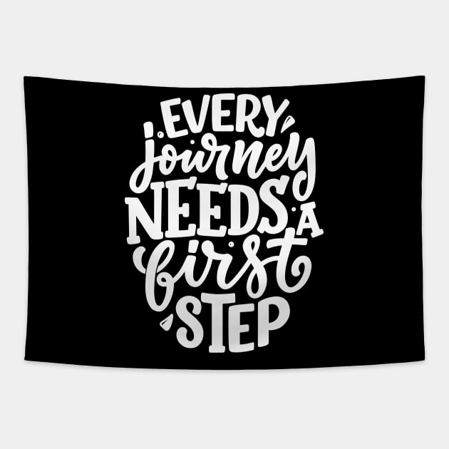 every journey needs a first step Tapestry by Helen Morgan